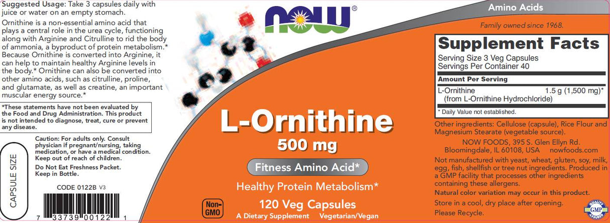 L-ornitin 500 mg - 60 kapsula