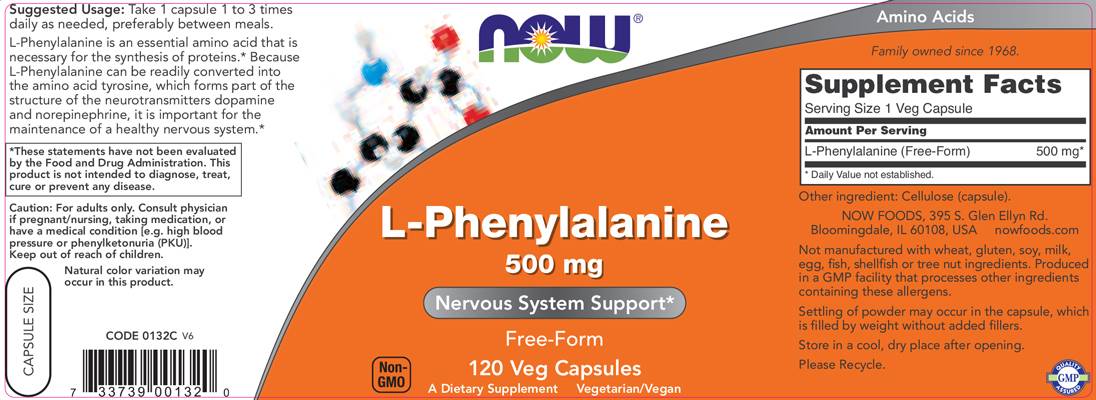 L-fenilalanin 500 mg - 120 kapsula