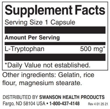 L-triptofan 500 mg/60 kapsula - 0
