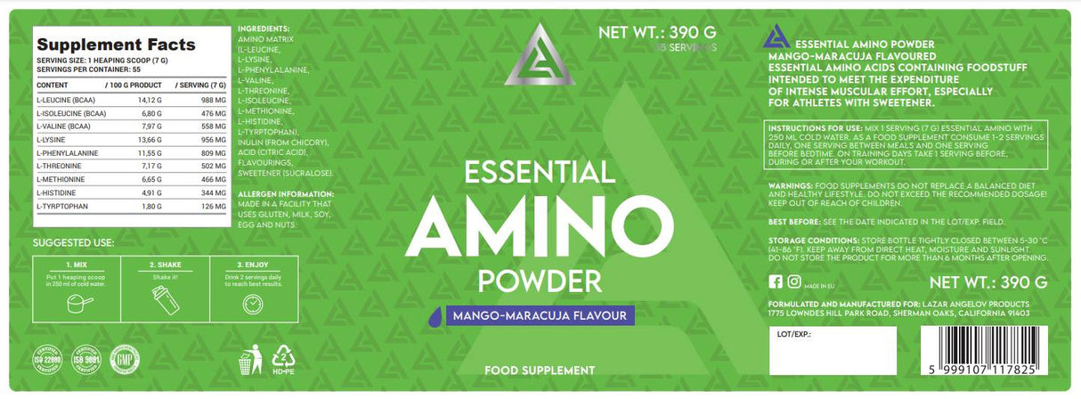 LA esencijalni amino prah | EAA - 390 grama