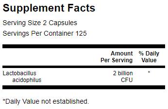 Lactobacillus acidophilus 2 milijarde CFU 250 kapsula
