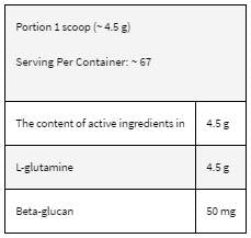 LevroSHIELD/glutamin + beta-glukan - 300 grama
