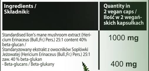 Lavlja griva | 40% beta-glukana - 60 kapsula