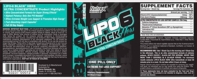 Lipo 6 Hers Black UC 60 kapsula