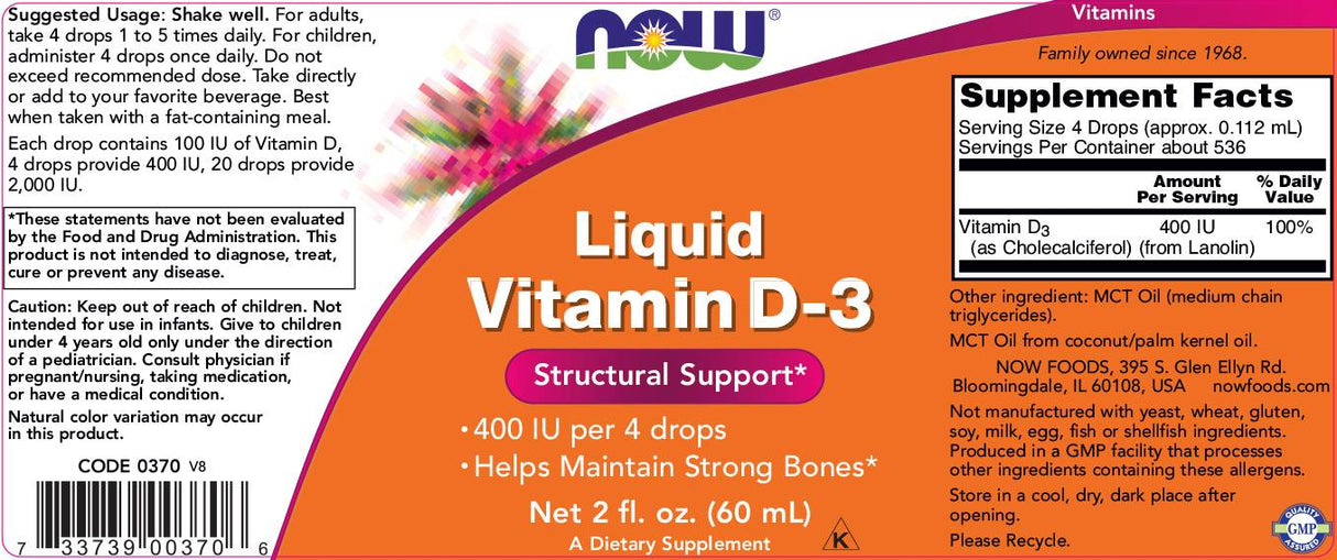 Tekući vitamin D-3/100 IU po kapi - 60 ml