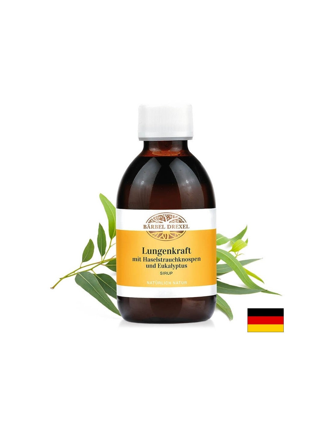 Lungenkraft mit Haselstrauchknospen und Eukalyptus/Biljni sirup za dišni sustav, 200 ml <tc>Bärbel Drexel</tc>