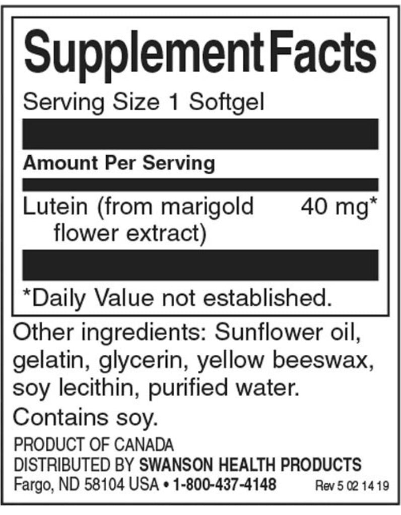 Lutein 40 mg - 60 softgels