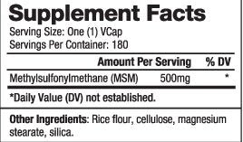 MSM 500 mg/180 kap