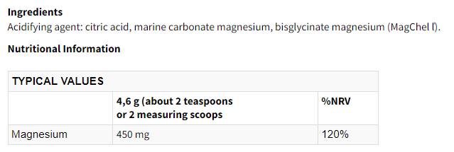 Magnesio Moderno | s morskim magnezijevim karbonatom & Magnezijev bisglicinat - 300 grama