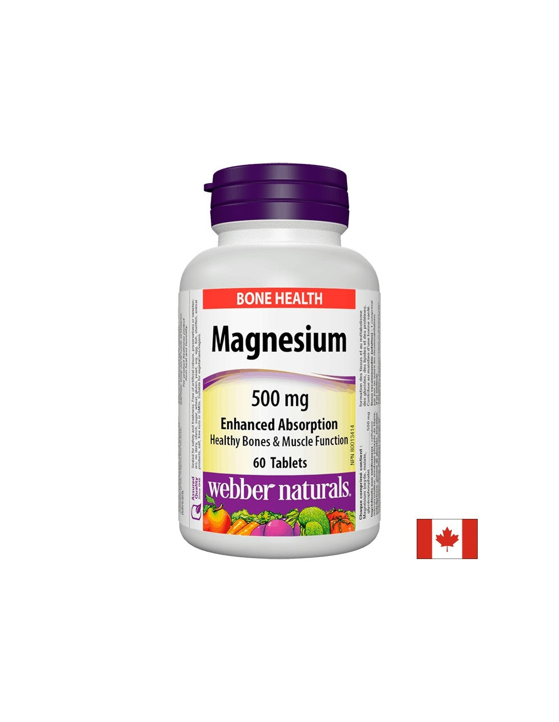 Magnezij 500 mg x 60 tableta s optimalnom apsorpcijom <tc>Webber Naturals</tc>