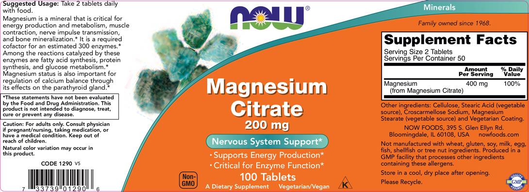 Magnezijev citrat 200 mg - 100 tableta