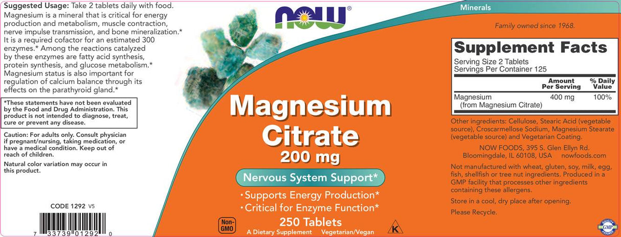 Magnezijev citrat 200 mg - 100 tableta