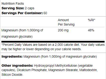 Magnezijev glicinat 200 mg - 120 kapsula