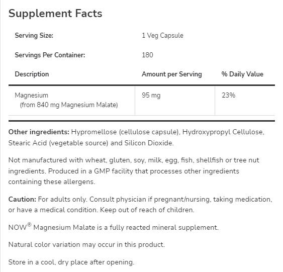 Magnezijev malat 840 mg - 180 kapsula