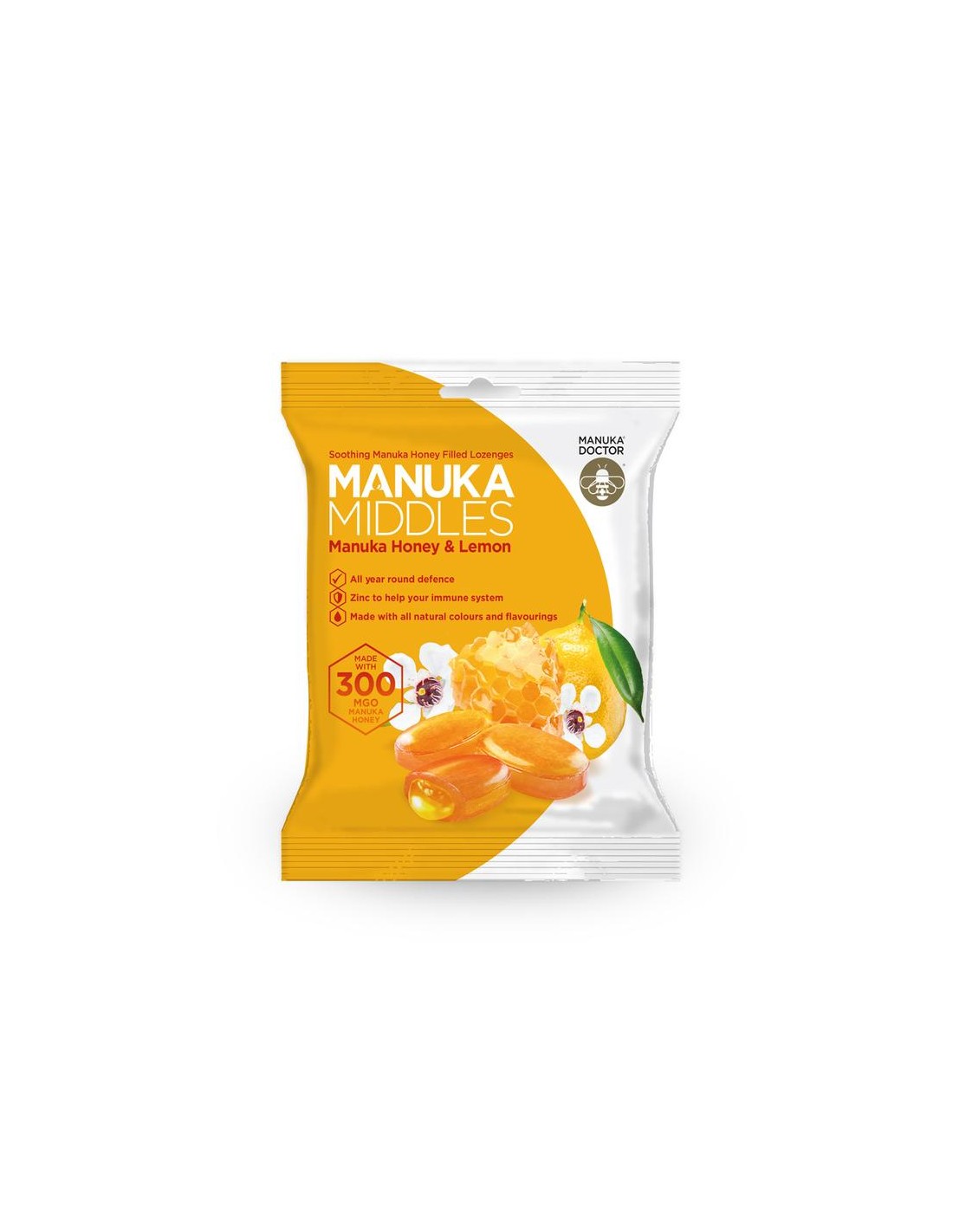 Ukusne pastile s manuka medom, cinkom i limunom - Manuka Middles Honey & Limun MGO 300