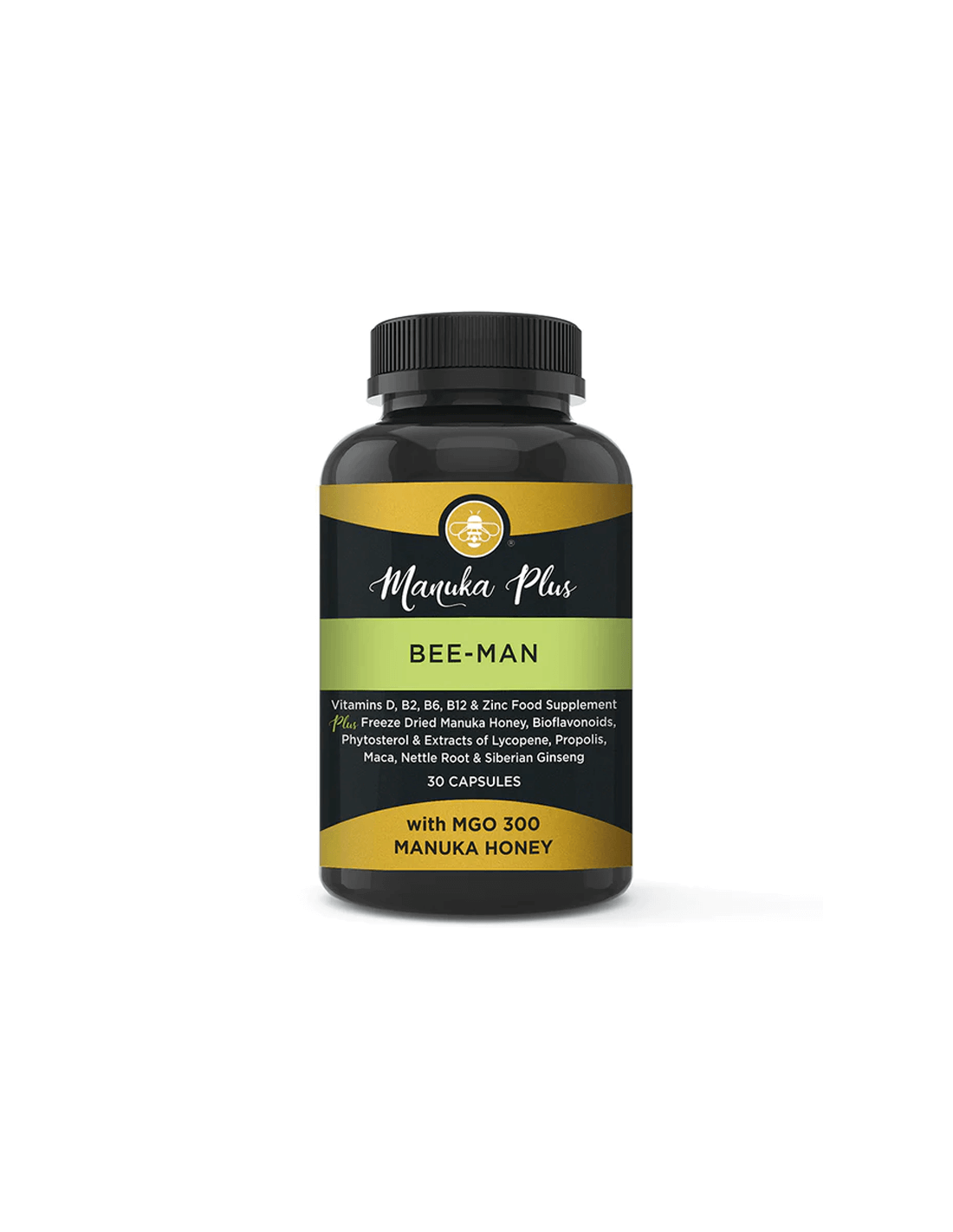 Manuka Plus Bee Man with MGO 300 - Manuka Honey - Formula za muškarce s manuka medom MGO 300, 30 kapsula