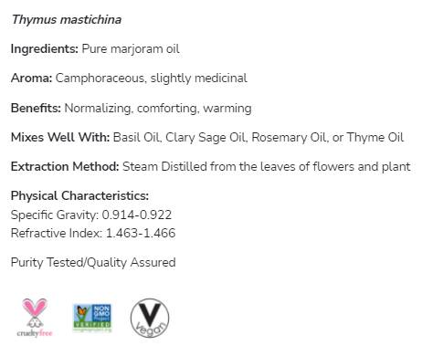 Ulje mažurana | 100% Pure Thymus Mastichina - 30 ml