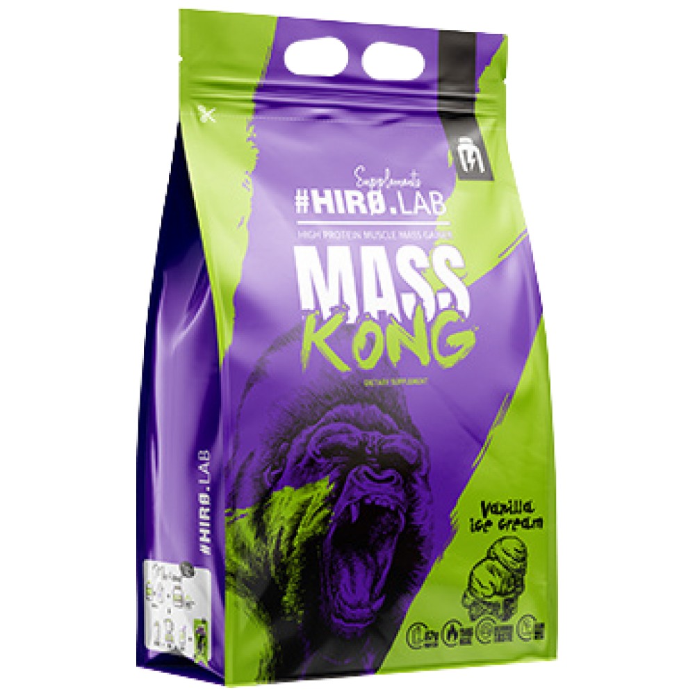 Mass KONG | Nizak udio šećera & Gainer s visokim udjelom masti i proteina - 3000 grama