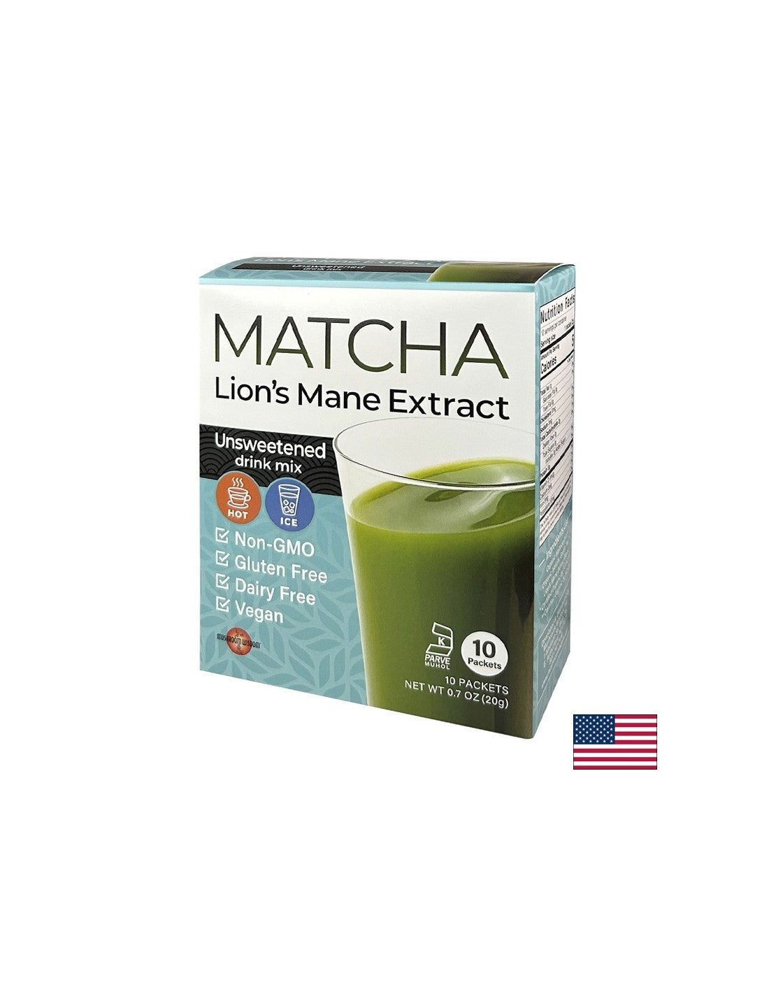 Matcha s ekstraktom lavlje grive - super fokus - povećanje energije i koncentracije - instant napitak, 10 vrećica
