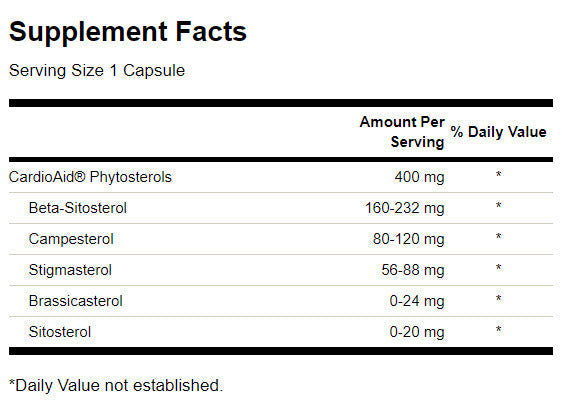Biljni steroli maksimalne snage CardioAid - 60 kapsula