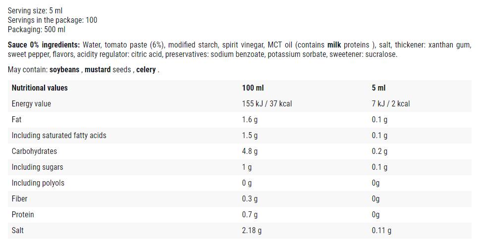 Mayo - kečap/umak od 0 kalorija - 500 ml