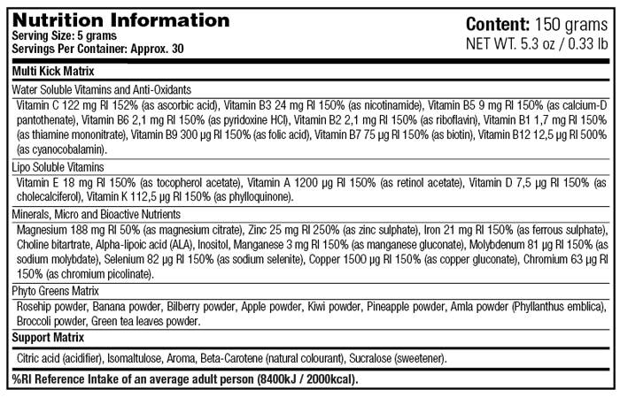 Multi Kick/Zdravstvena formula sljedeće generacije - 150 grama