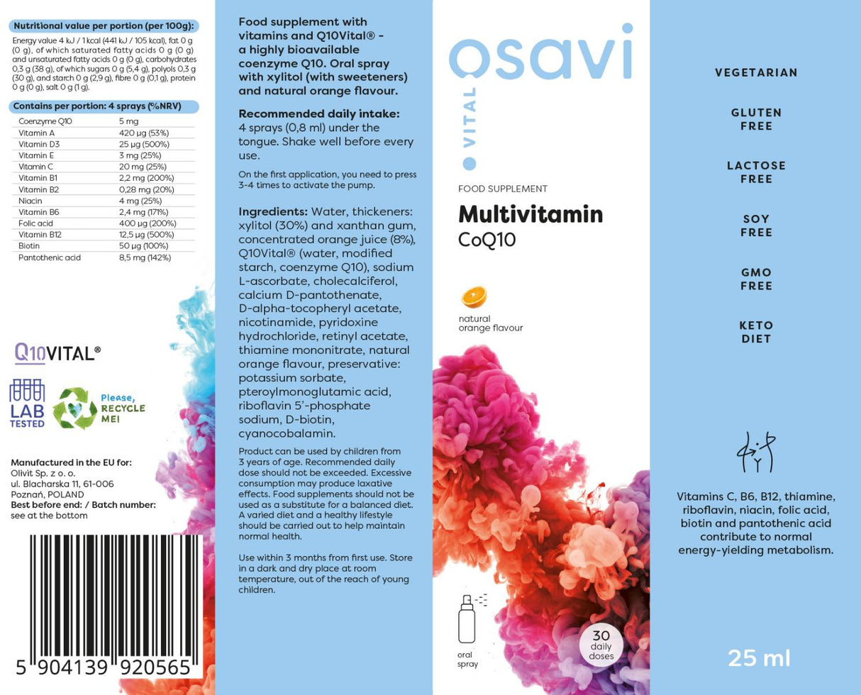 Multivitamin CoQ10 | Oray sprej - 25 ml