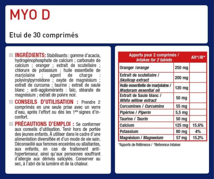 Myo D® | Opuštanje mišića - 30 tableta