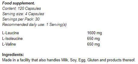 Raznašani lanac aminokiseline / BCAA - 120 kapsula