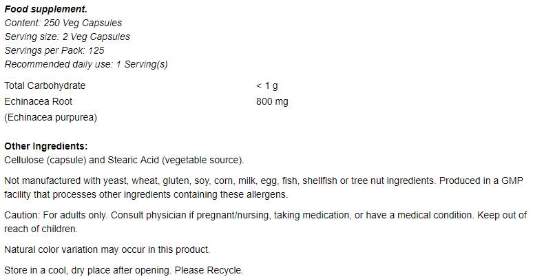 Echinacea 400 mg - 100 kapsula