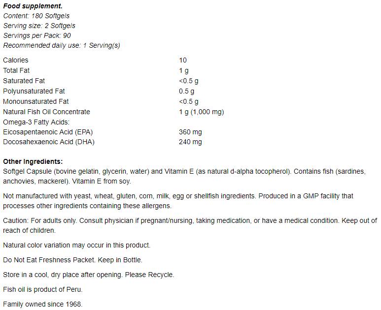 Omega -3 mini gelovi - 180 gel kapsula