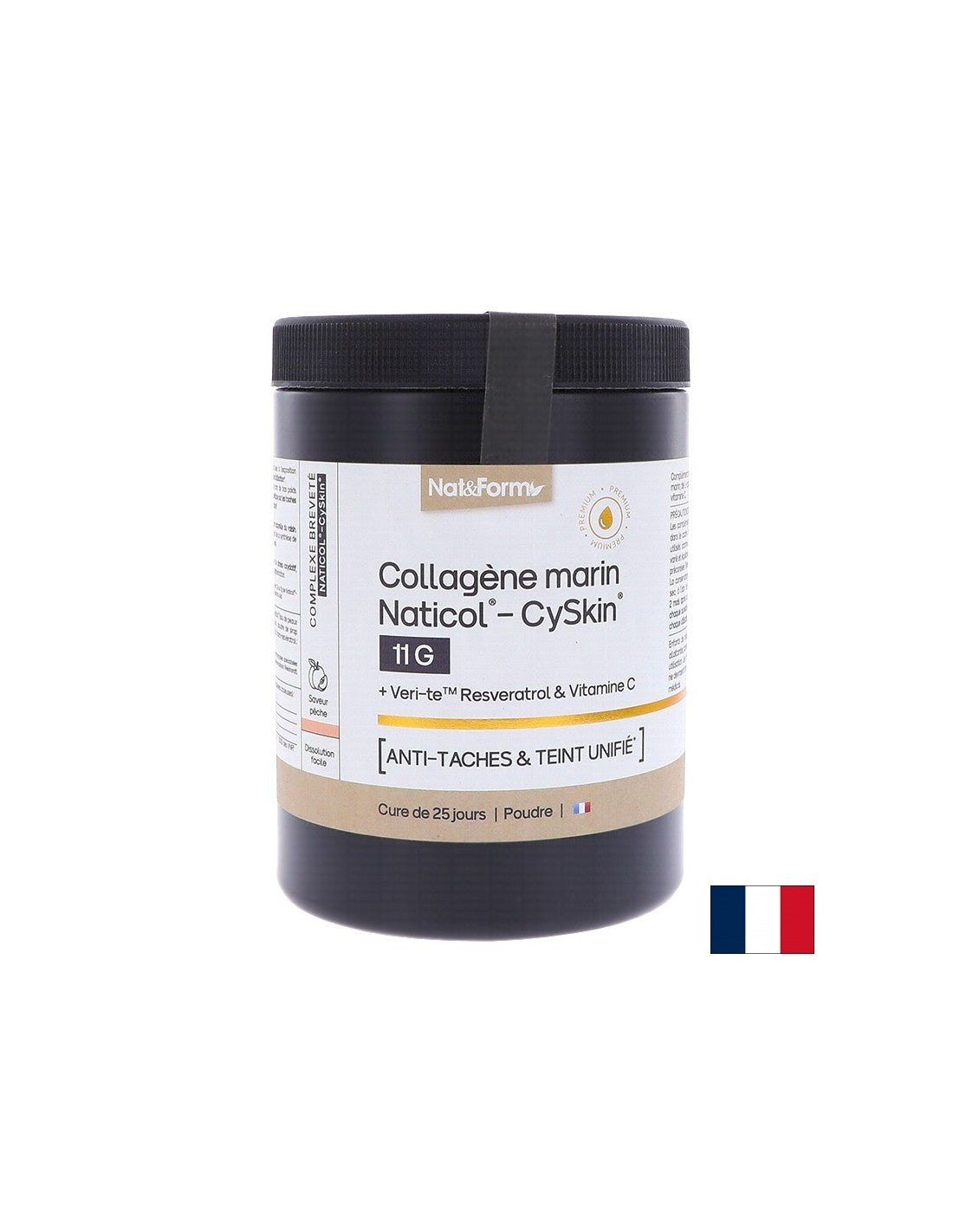 Hidrolizirani morski kolagen Naticol® - CySkin® + L-cistein, trans-resveratrol i vitamin C, 365 g praha