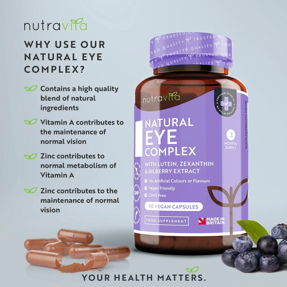 Vitamini za oko /prirodni/ - Natural Eye Complex 90 veganskih kapsula