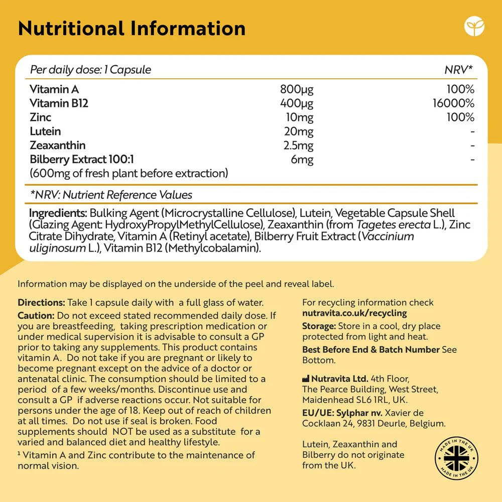 Vitamini za oko /prirodni/ - Natural Eye Complex 90 veganskih kapsula