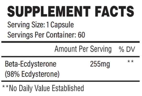 Prirodna tjelesna građa | Beta-Ecdysterone 255 mg - 60 kapsula