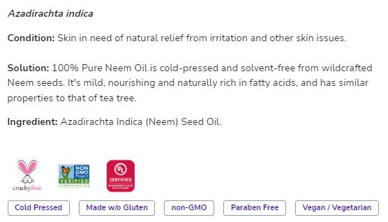 Ulje nima | 100% čista Azadirachta Indica - 30 ml