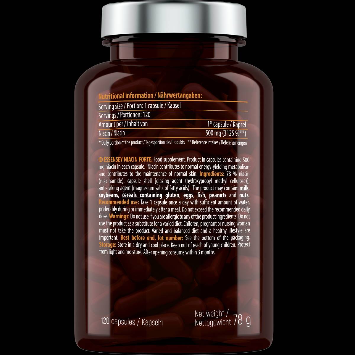 Niacin Forte 500 mg - 120 kapsula