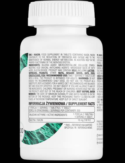 Niacin/Vitamin B3 200 tableta