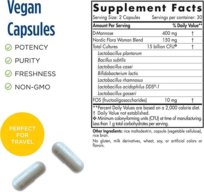 Nordic Flora Probiotic Woman | 15 milijardi aktivnih stanica - 60 kapsula