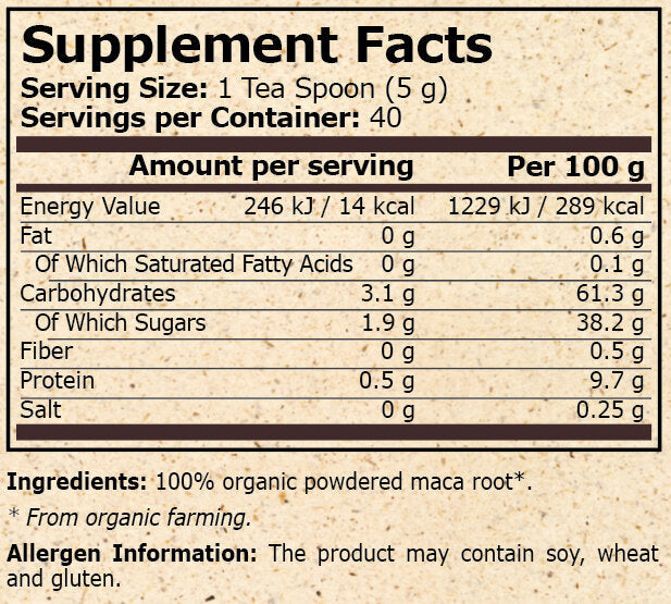 <tc>Pure Nutrition</tc> - ORGANSKA MACA - 200 g