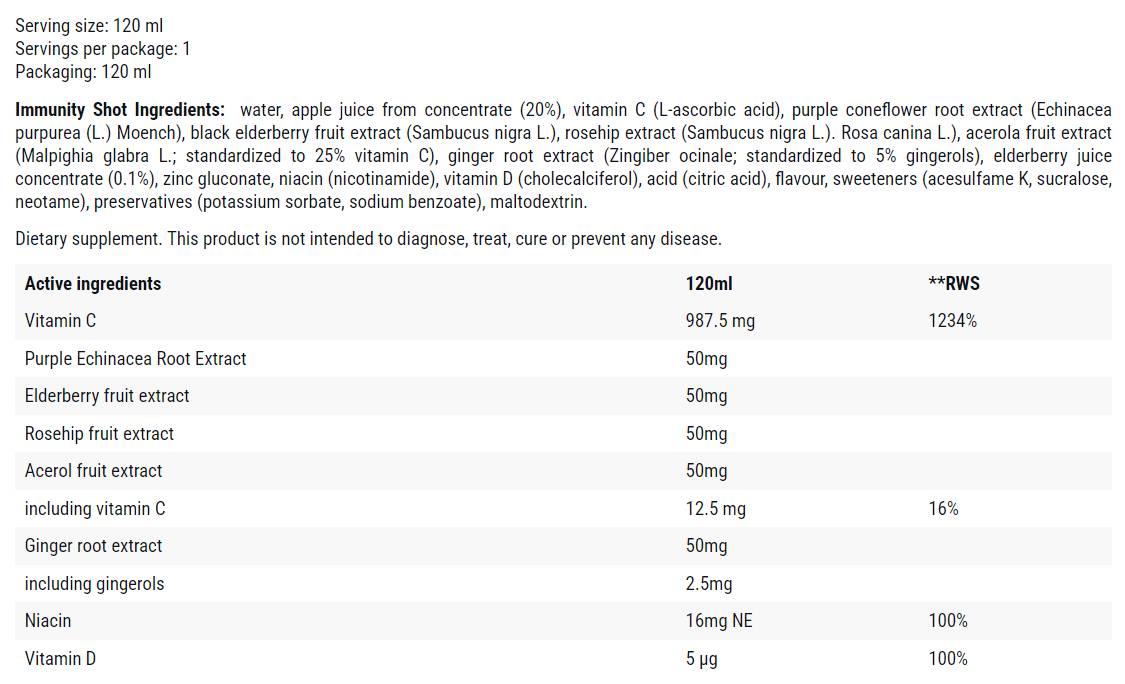 Odorność Shot | Imune Support 120 ml