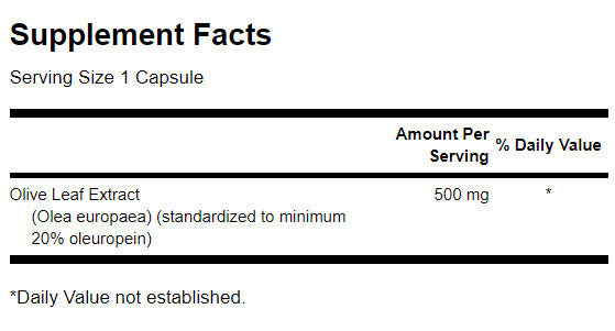 Ekstrakt lista masline 500 mg - 120 kapsula