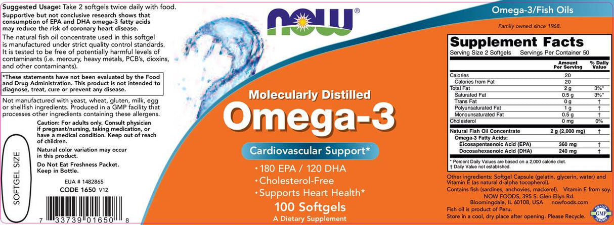 Omega 3 1000 mg/molekularno destilirana - 100 gel kapsula