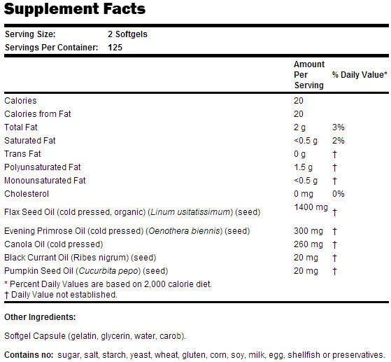 Omega 3-6-9 1000 mg - 250 gel kapsula