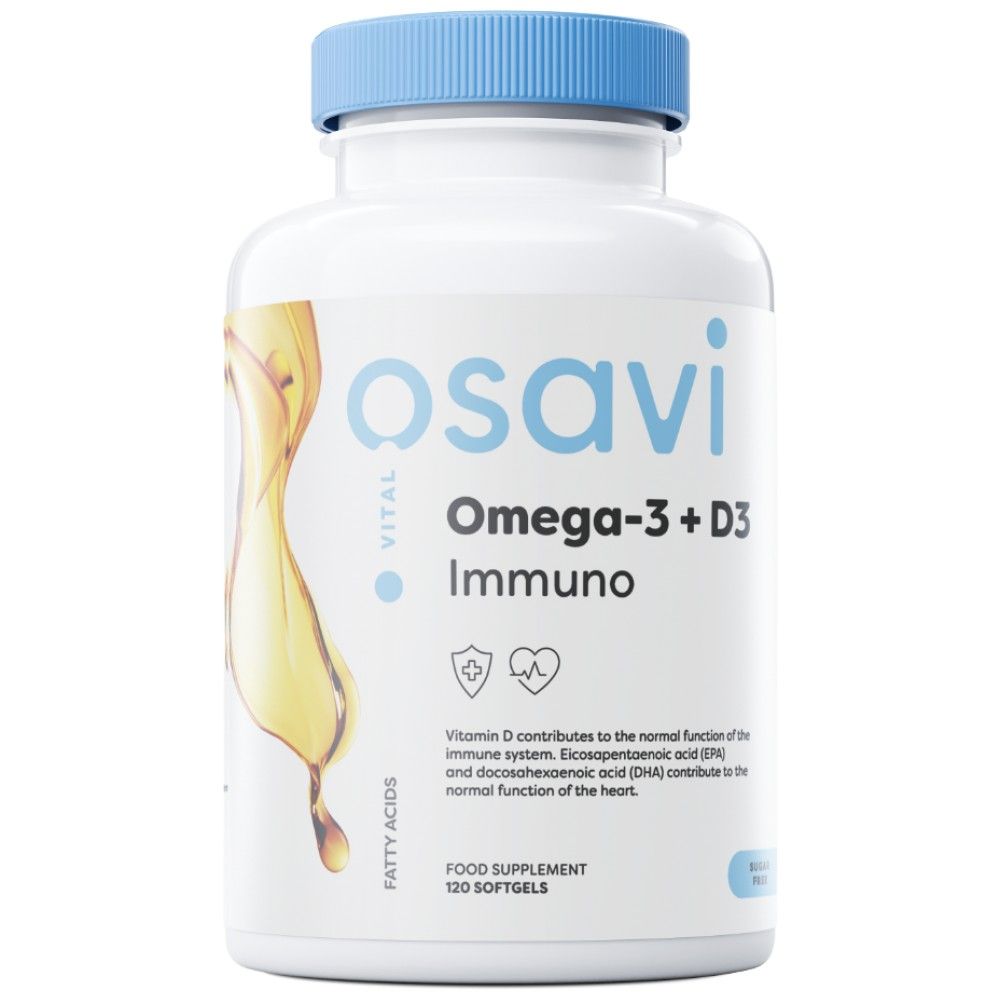 Omega-3 + D3 Immuno - 120 gel kapsula