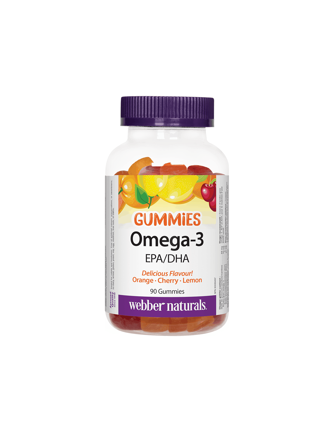 Omega-3 Gummies/ Omega-3 x 90 žele tableta s okusom naranče, višnje i limuna