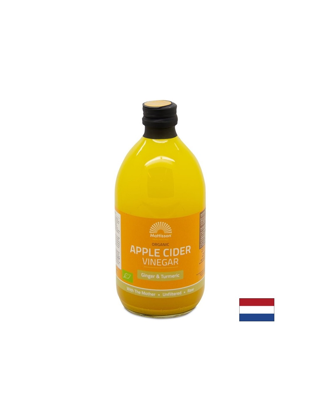 Jabučni ocat s đumbirom i kurkumom (organski), 500 ml <tc>Mattisson Healthstyle</tc>