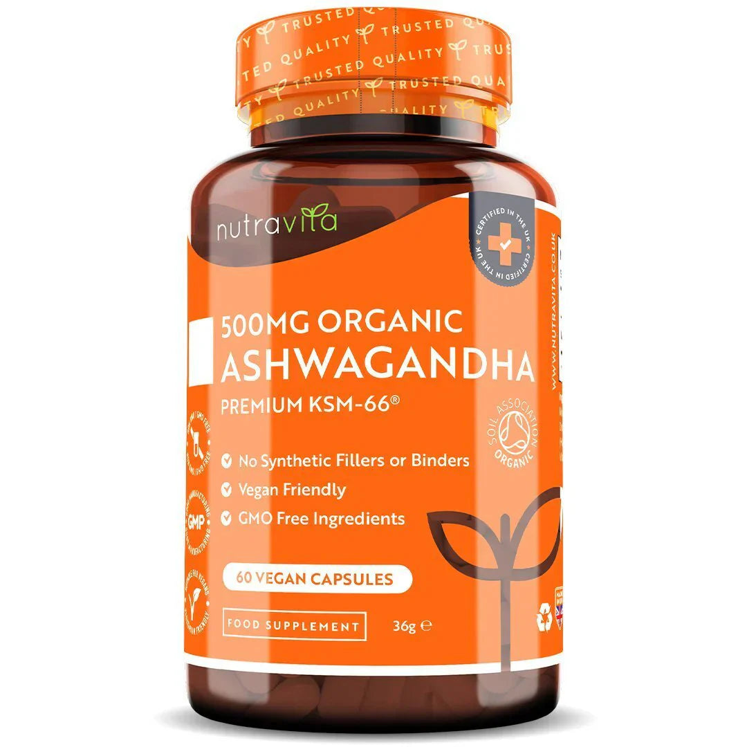 Organska Ashwagandha KSM 66 - Bio Ashwagandha 500 mg 60 veganskih kapsula