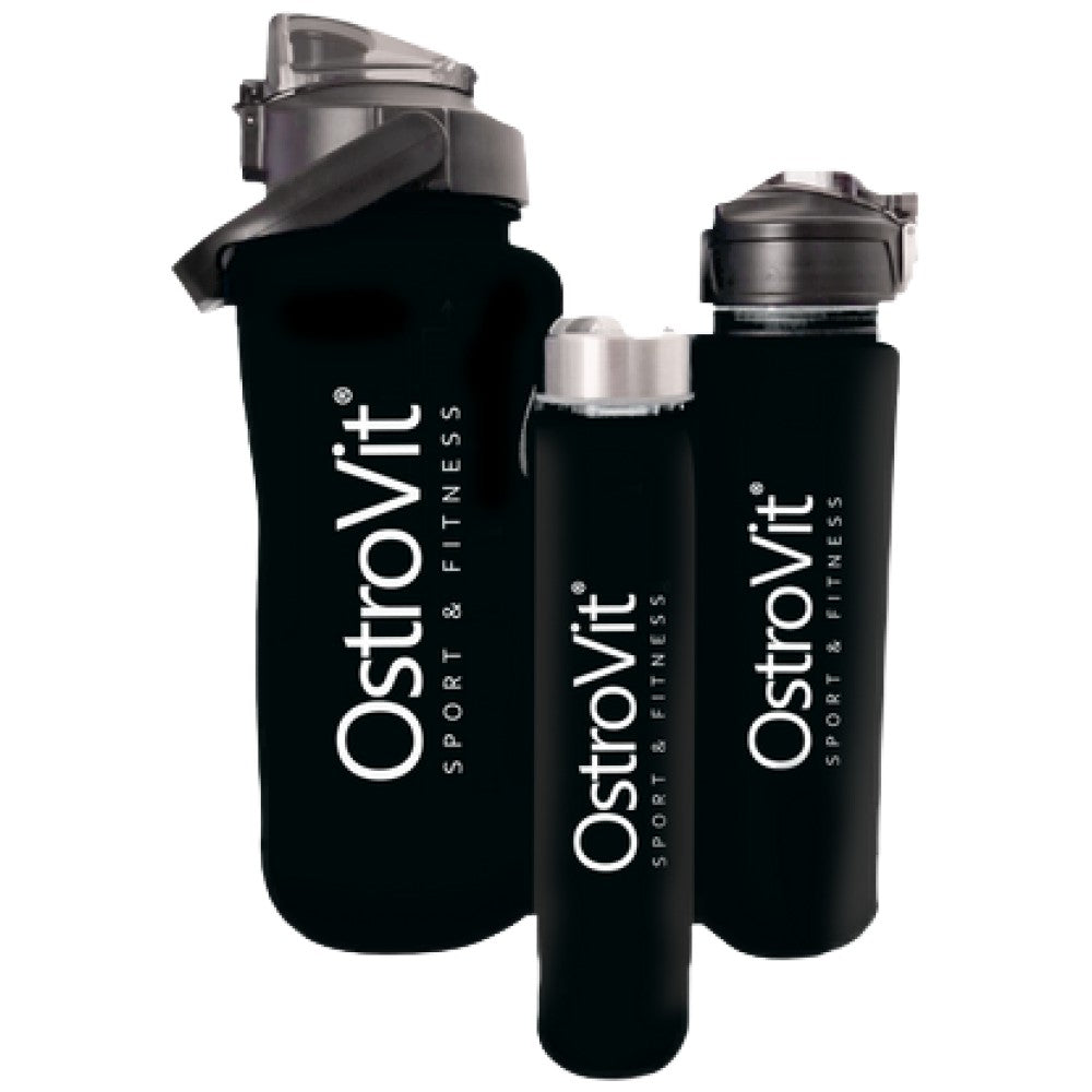 <tc>OstroVit</tc> Boce za vodu | 3 u 1 - Crne 2000 + 900 + 500 ml