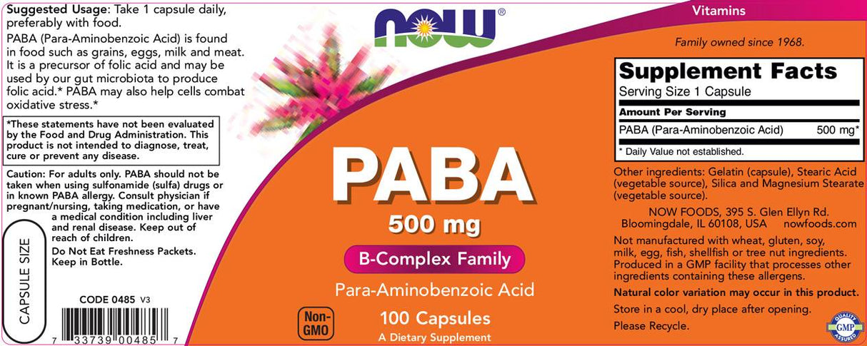 PABA 500 mg - 100 kapsula